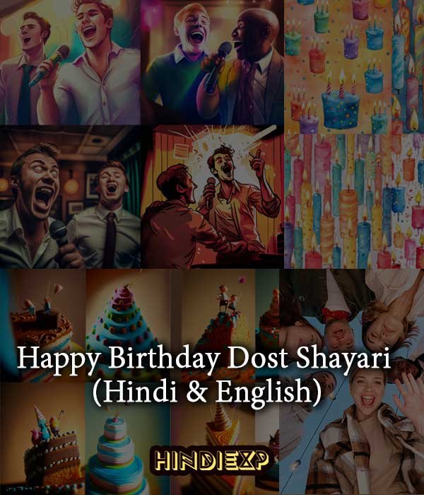 happy birthday dost shayari in hindi and english